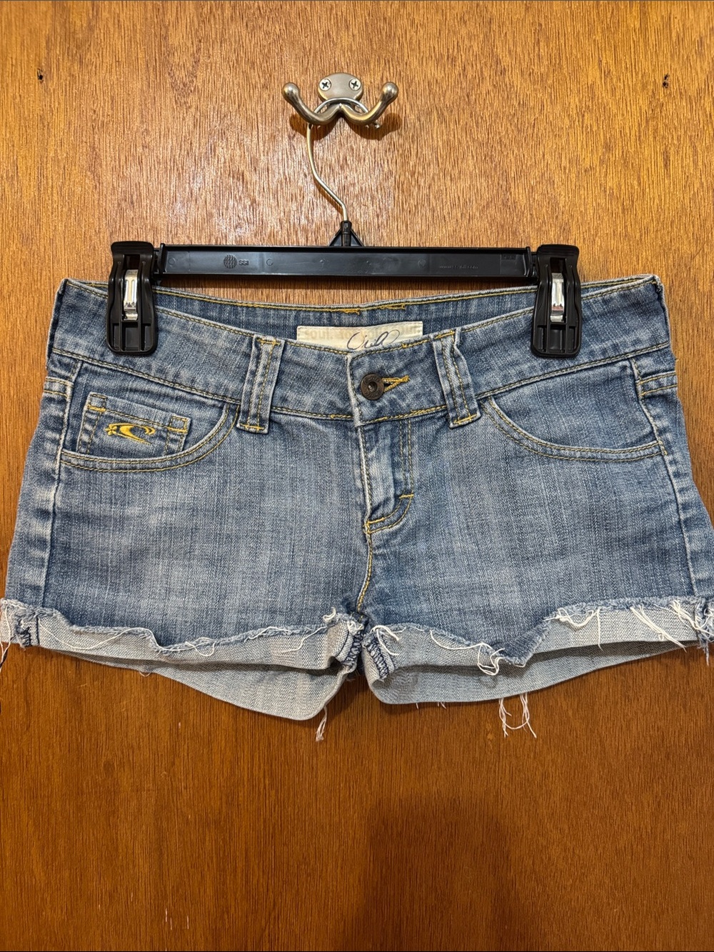 Womens Light Blue Denim Cutoff Shorts